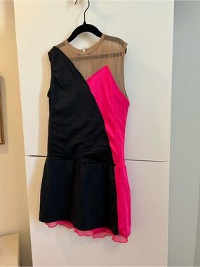 The Lineup Girls' Black and Hot Pink Dance Ice Skating Gymnastics Dress